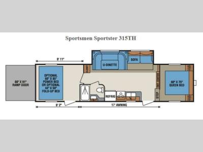 Floorplan - 2013 KZ Sportsmen Sportster 315TH