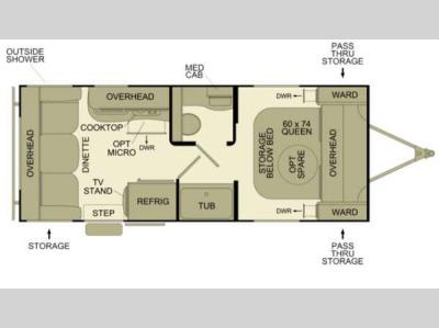 Floorplan - 2013 EverGreen RV Ascend A191RD