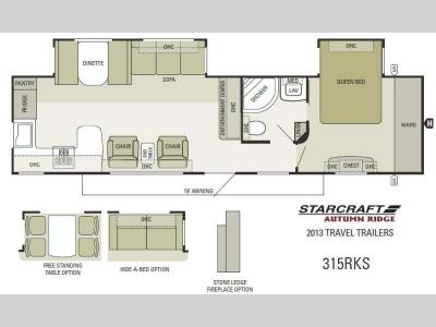 Floorplan - 2013 Starcraft  Autumn Ridge 315RKS