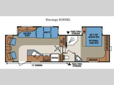 Floorplan - 2013 KZ Durango D285RL