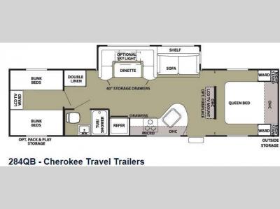 Floorplan - 2013 Forest River RV Cherokee 284QB