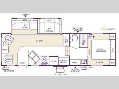 Floorplan - 2007 Forest River RV Wildwood LE 27RLSS