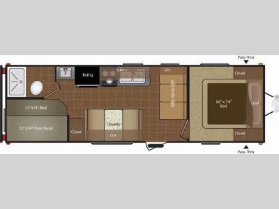 Floorplan - 2013 Keystone RV Hideout 260LHS