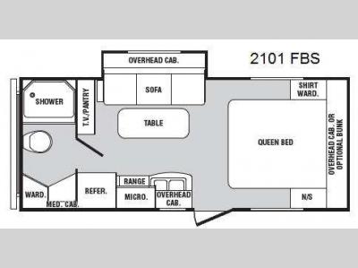Floorplan - 2013 Winnebago Industries Towables Minnie 2101 FBS