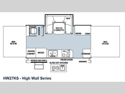 Floorplan - 2013 Forest River RV Flagstaff High Wall HW27KS