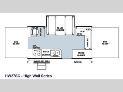 Floorplan - 2013 Forest River RV Flagstaff High Wall HW27SC