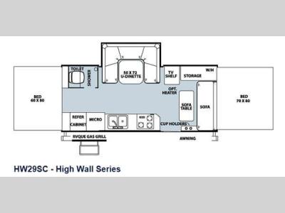Floorplan - 2013 Forest River RV Flagstaff High Wall HW29SC