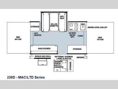 Floorplan - 2013 Forest River RV Flagstaff MAC LTD Series 228D