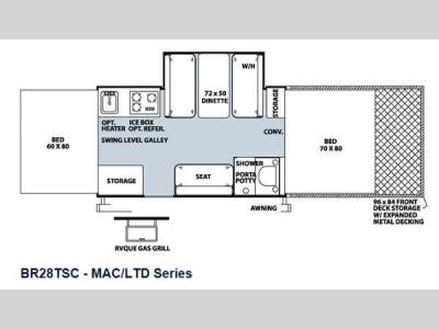 Floorplan - 2013 Forest River RV Flagstaff MAC LTD Series BR28TSC