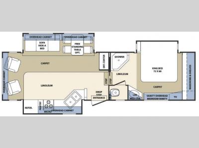 Floorplan - 2007 Forest River RV Cardinal 30TS