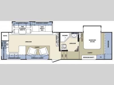 Floorplan - 2007 Forest River RV Cardinal LE 30RK