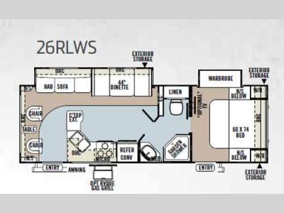 Floorplan - 2013 Forest River RV Flagstaff Super Lite 26RLWS