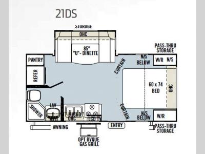 Floorplan - 2013 Forest River RV Flagstaff Micro Lite 21DS