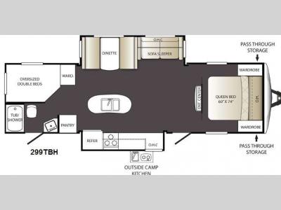 Floorplan - 2013 Keystone RV Terrain Ultra Lite 299TBH