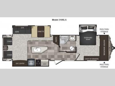 Floorplan - 2013 Keystone RV Cougar High Country 319RLS