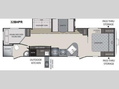 Floorplan - 2013 Keystone RV Premier Ultra Lite 32BHPR