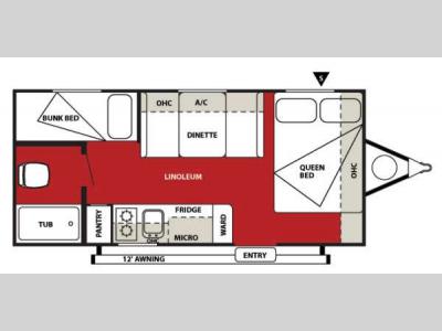 Floorplan - 2013 Forest River RV Wildwood X Lite FS 195BH