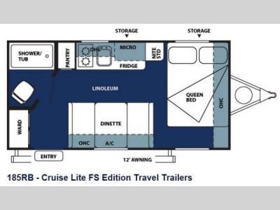 Floorplan - 2013 Forest River RV Salem Cruise Lite FS 185RB