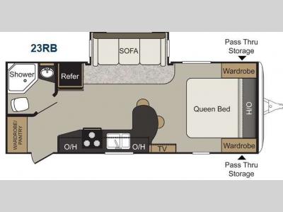 Floorplan - 2013 Keystone RV Passport 23RB Elite