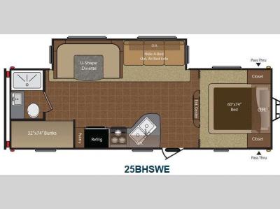Floorplan - 2013 Keystone RV Hideout 25BHSWE