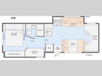 Floorplan - 2014 Winnebago Minnie Winnie 31H