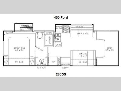Floorplan - 2013 Coachmen RV Leprechaun 280DS Chevy 4500