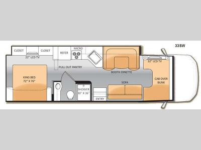 Floorplan - 2013 Thor Motor Coach Four Winds Super C 33SW