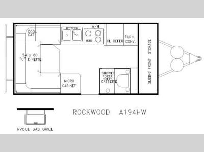 Floorplan - 2013 Forest River RV Rockwood Hard Side Series A194HW