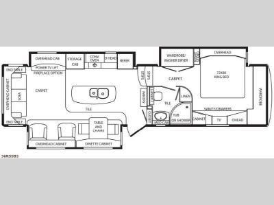 Floorplan - 2014 DRV Luxury Suites Mobile Suites 36RSSB3