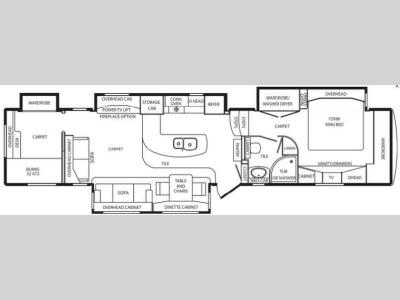 Floorplan - 2014 DRV Luxury Suites Mobile Suites 43 Atlanta