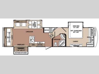 Floorplan - 2014 Forest River RV Blue Ridge 3125RT