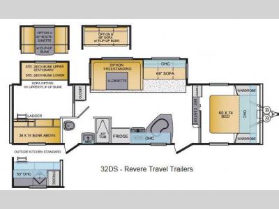 Floorplan - 2013 Shasta RVs Revere 32DS