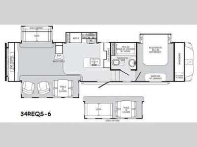 Floorplan - 2014 Palomino Sabre 34REQS