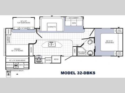 Floorplan - 2014 Palomino Puma 32-DBKS