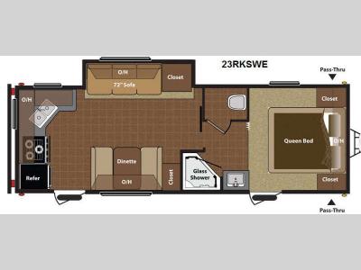 Floorplan - 2014 Keystone RV Hideout 23RKSWE