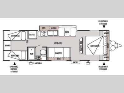 Floorplan - 2014 Forest River RV Wildwood X-Lite 281QBXL