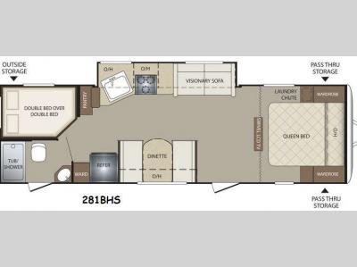 Floorplan - 2014 Keystone RV Bullet 281BHS