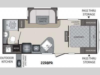Floorplan - 2014 Keystone RV Premier Ultra Lite 22RBPR