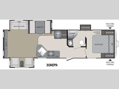 Floorplan - 2014 Keystone RV Premier Ultra Lite 30REPR