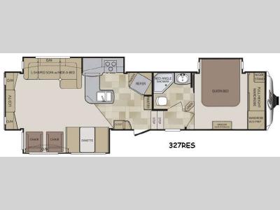 Floorplan - 2014 Keystone RV Cougar 327RES