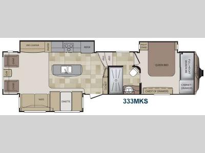 Floorplan - 2014 Keystone RV Cougar 333MKS