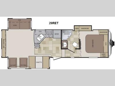 Floorplan - 2014 Keystone RV Cougar X-Lite 29RET