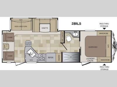 Floorplan - 2014 Keystone RV Cougar X-Lite 28RLS