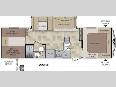 Floorplan - 2014 Keystone RV Cougar X-Lite 29RBK