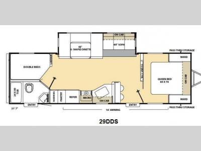 Floorplan - 2014 Coachmen RV Catalina Deluxe Edition 29DDS