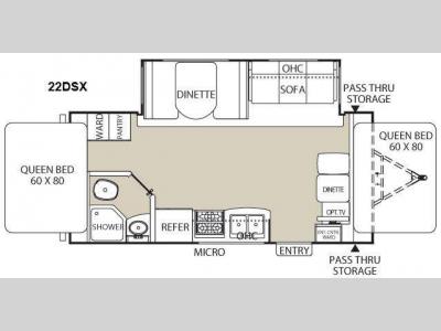 Floorplan - 2014 Coachmen RV Freedom Express LTZ 22DSX