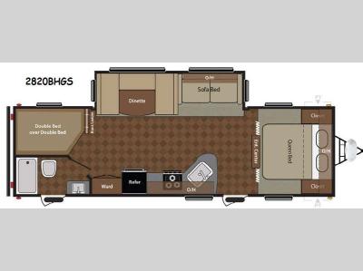 Floorplan - 2014 Keystone RV Summerland 2820BH