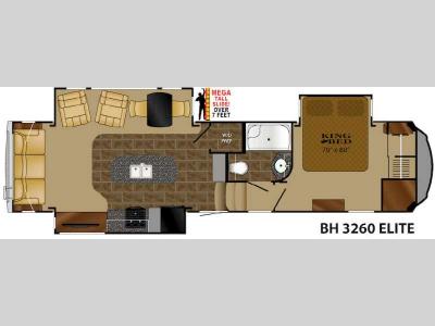 Floorplan - 2014 Heartland Bighorn 3260 Elite