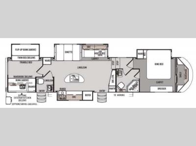 Floorplan - 2014 Forest River RV Wildwood Heritage Glen 366BH