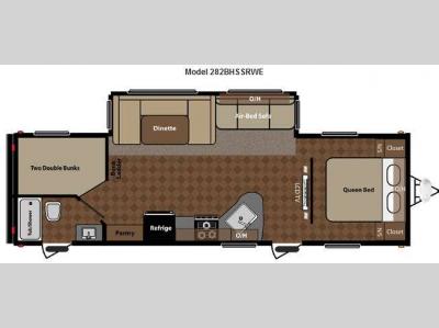 Floorplan - 2014 Keystone RV Springdale 282BHSSRWE